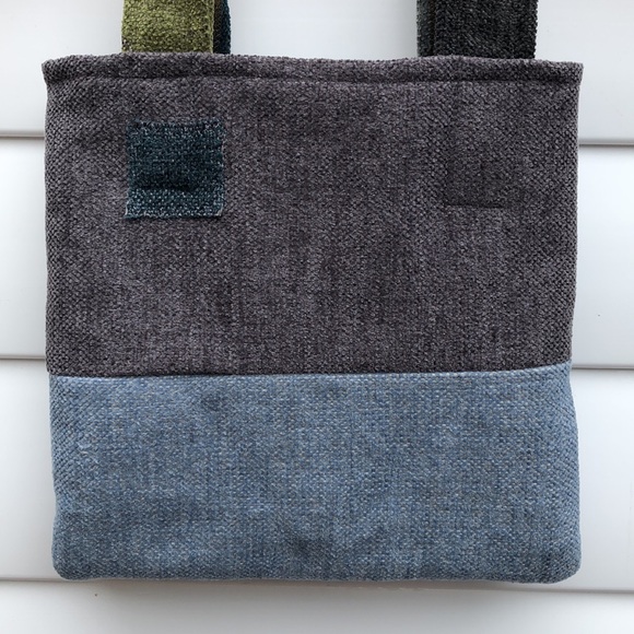 Handmade patchwork upholstery mini bag - Picture 7 of 11